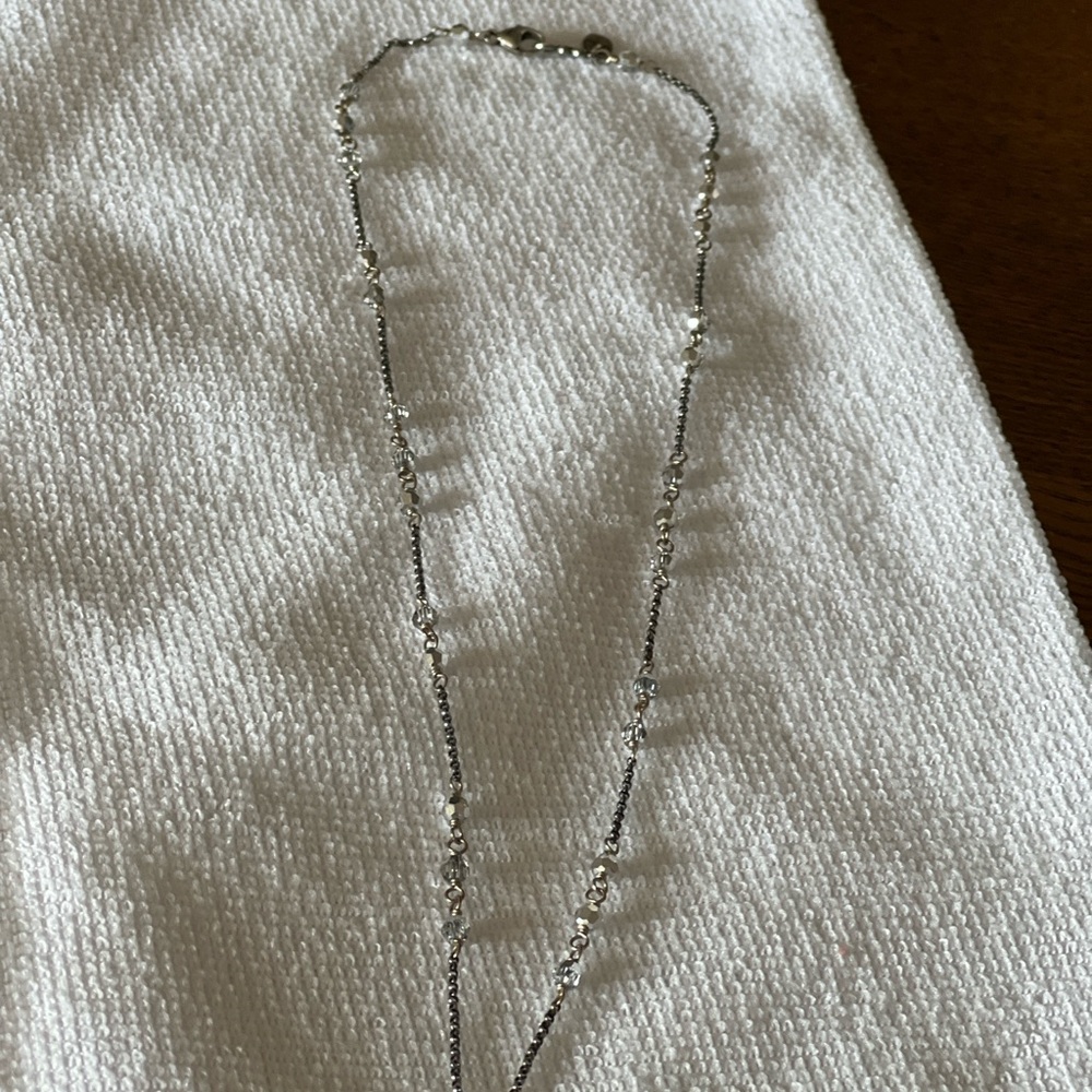 Chan Luu Silver Beaded Station Necklace